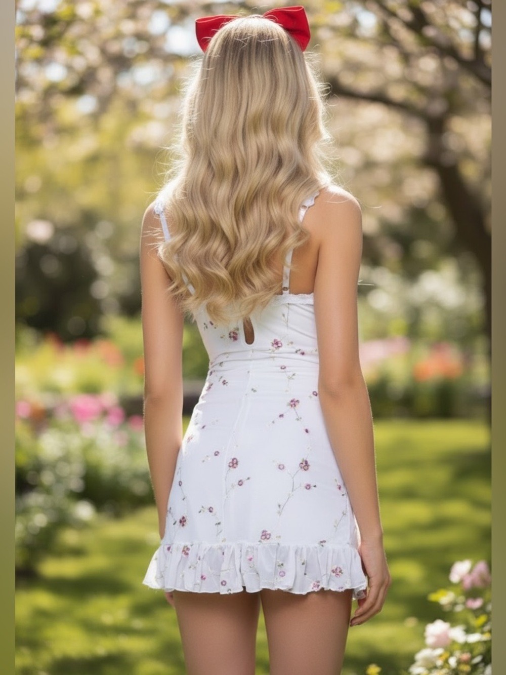 NWT XLarge Dolls Kill Sugar Thrillz I’m Baby Mini Slip Dress in White - Picture 2 of 12